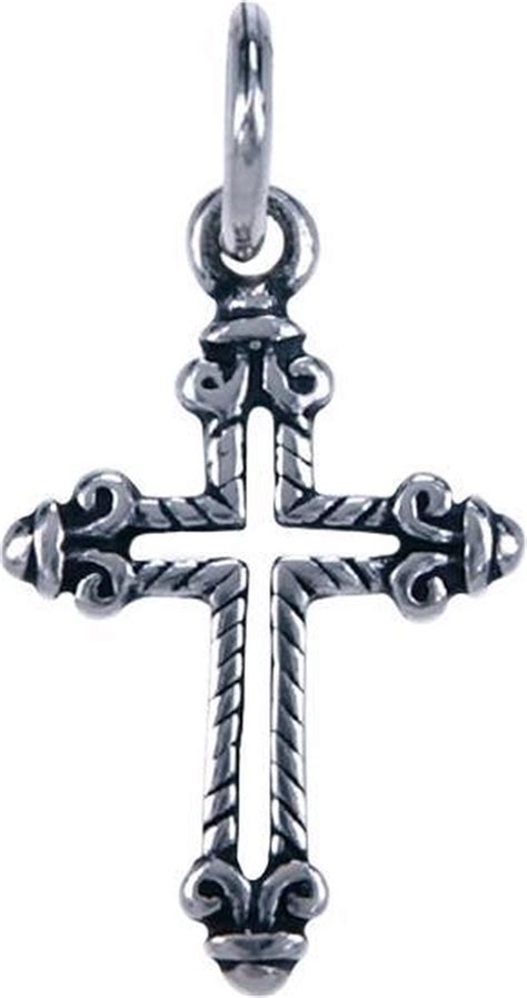bolcom zilveren kruis opengewerkt ketting hanger