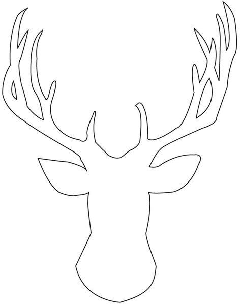deer head outline clipartsco