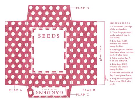 printable seed packet  indie crafts