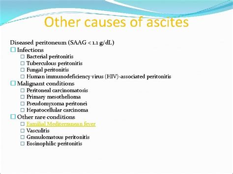 Ascites Presented By Medicine Unit 1 Ascites Derived