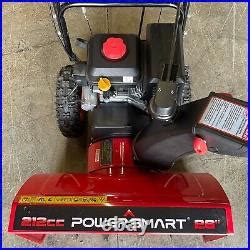 powersmart psshdt red black    stage gas electric start snow blower snow blowers