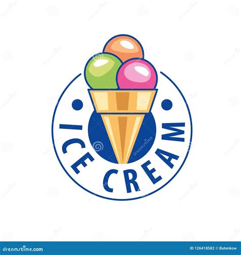 logo ice cream stock vector illustration  cold graphics