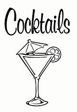 Cocktail Drawing Drink Cocktails Getdrawings sketch template