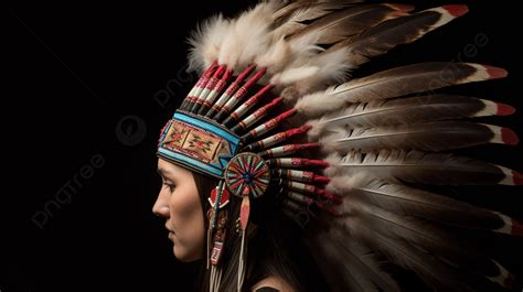 woman   native american headdress  feathers