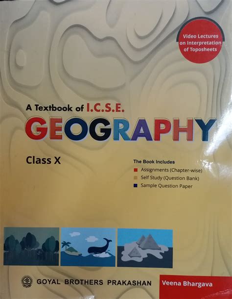 textbook  icse geography class   veena bhargava   exam