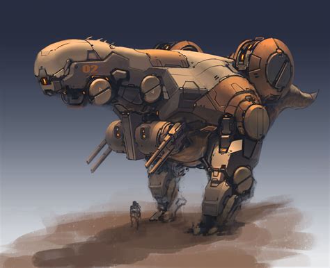 dinosaur mech  progv  deviantart mech concept art sci fi