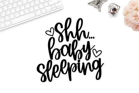 sleeping baby sign svg shhbaby  sleeping svg sleeping