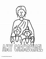 Coloring Amy Carmichael History Pages Sheets Color Child sketch template