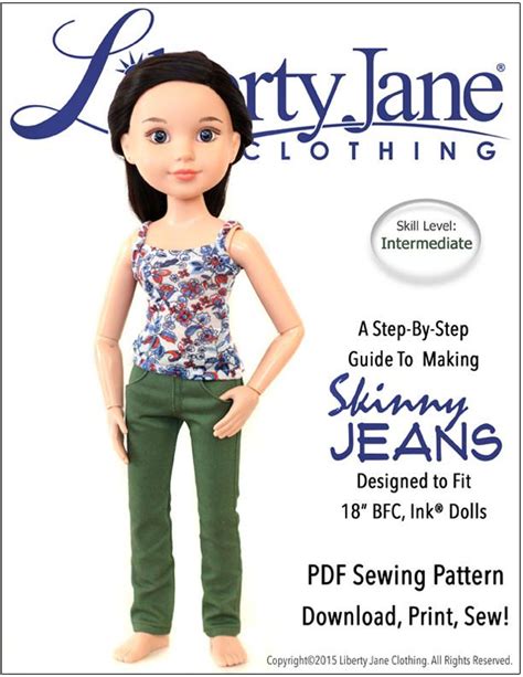 skinny jeans for bfc ink dolls