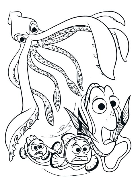 finding dory coloring page  book  kids