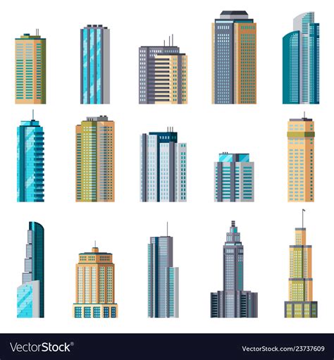buildings  modern city houses building vector image