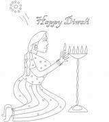 Diwali Coloring Colouring Pages Kids Sheets Clipart Print Library Popular Coloringkids sketch template