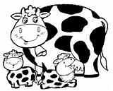 Cow Feeding Coloring Calves Pages 為孩子的色頁 sketch template