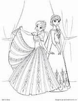 Coloring Pages Frozen Kids Elsa Coronation Dress Sheets Book Princess Printable Template sketch template