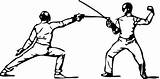 Fencing Parry Fechten Esgrima Quarte Openclipart Vektorgrafiken Sport 12kb Iniciamos Karate Quieras Similars sketch template