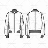 Bomber Jacket Template Drawing Unisex Flat Urban Fashion Templates Paintingvalley sketch template