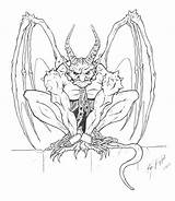 Gargoyle Drawing Concept Gargoyles Coloring Tattoo Pages Outline Adult Books Deviantart Getdrawings Pencil Monster Choose Board sketch template