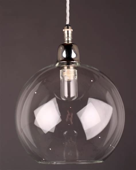 Hereford Clear Glass Globe Bathroom Pendant Light Fritz Fryer