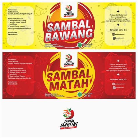 Sribu Label Design Desain Label Sambal Martini In 2022 Label