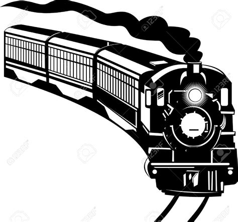 train clipart black  white    clipartmag