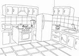 Kitchen Coloring Pages Color Kids Printable Worksheets Sheet Worksheet Things Rooms Safety School House Cooking Utensils Print Activities Crafts Big sketch template