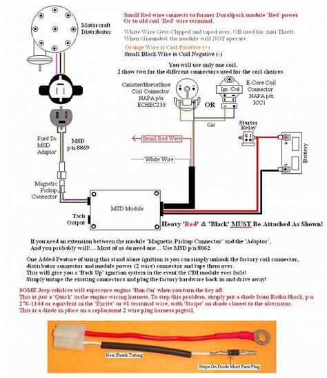msd ignition upgrade wiring  jeep enthusiast forums
