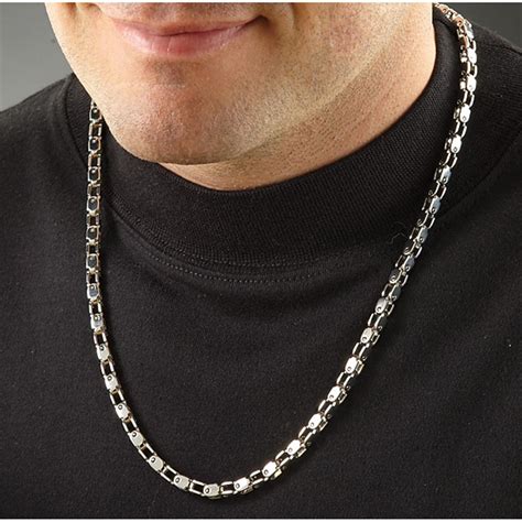 mens stainless steel neck chain  jewelry  sportsmans guide