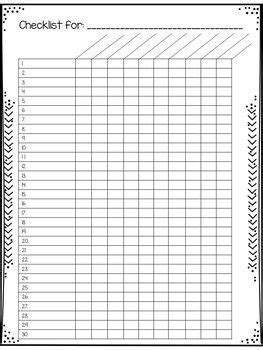 editable grade sheets  checklists  teachers grade book