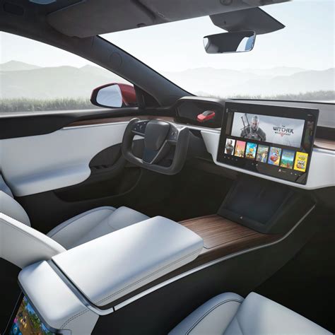 tesla teases model s plaid with refreshed interior new touchscreen