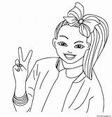 Jojo Siwa Coloring Pages Printable Freedom Peace Happy Print Book sketch template