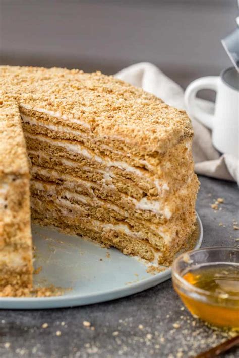 Honey Cake Recipe Russian Medovik Valentina S Corner