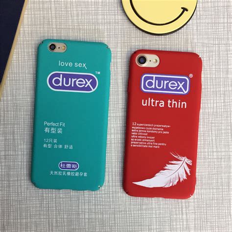 Funny Durex Okamoto Condom Printed Plastic Hard Case For Iphone 7 7plus