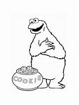 Cookie Monster Coloring Pages Printable Kids Bright Colors Favorite Choose Color sketch template