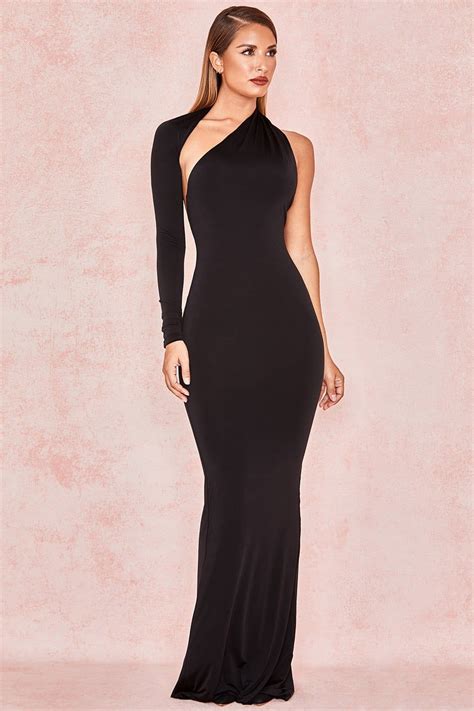 House Of Cb Merveille Black Wrap Sleeve Maxi Dress In 2020 Maxi Dress