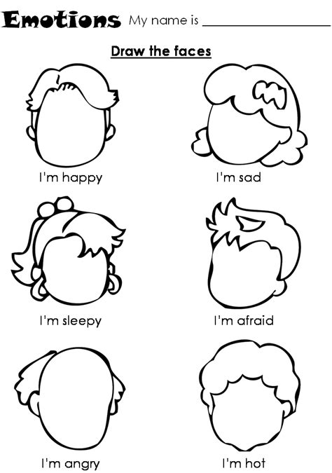 emotions coloring pages
