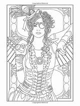 Coloring Pages Adult Steampunk Haven Creative Books Book Designs Choose Board People sketch template