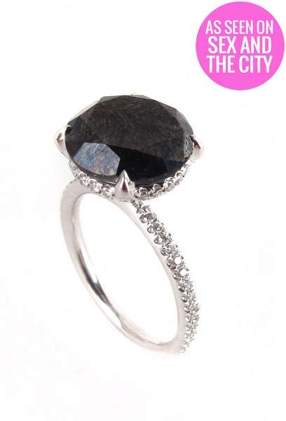 carrie s black diamond engagement ring patricia field artfashion