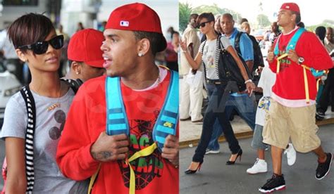 Photos Of Rihanna And Chris Brown At The Barbados Airport