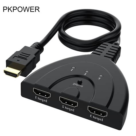 pkpower  port hdmi splitter switch cable cord ft     auto high