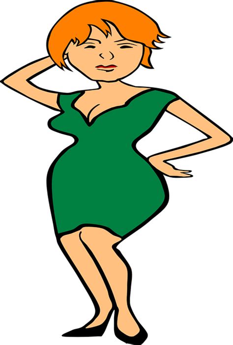 Free Vector Graphic Woman Green Sexy Dress Female