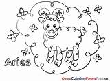 Birthday Colouring Aries Children Happy Coloring Sheet Title sketch template