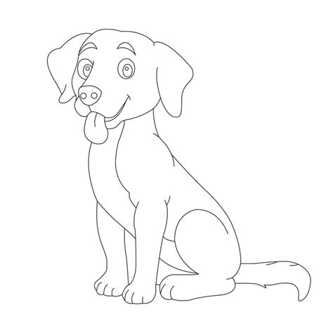 cute puppy dog outline coloring page  kids animal coloring page