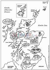 Scotland Colouring Map Village Activity Explore sketch template