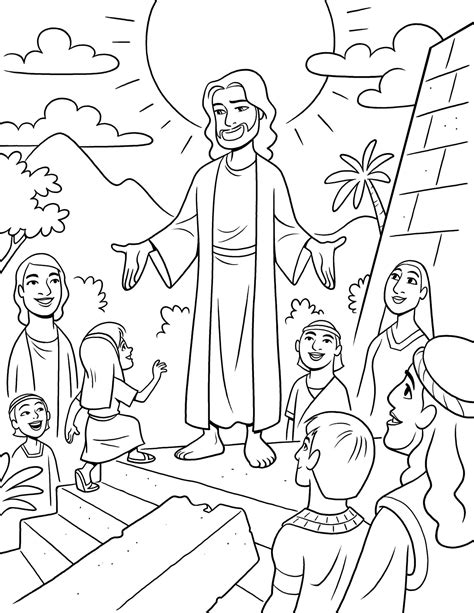 book  mormon stories    fun coloring page  jesus visiting