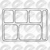 Tray Lunch Clipart Empty Outline Clipground sketch template