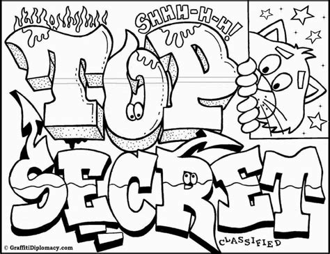graffiti wall graffiti words coloring pages