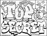 Graffiti Coloring Pages Words Colouring Wall Unknown Posted Am sketch template