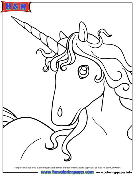 print picture  unicorn head portrait coloring pages unicorn