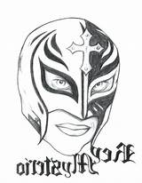 Rey Mysterio Coloring Pages Mask Getcolorings Getdrawings Template sketch template