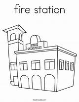 Fire Station Coloring Pages Sheet House Kids Bomberos Twistynoodle Brigade Places Community Safety Department Noodle Clipart Twisty Words Colouring Book sketch template